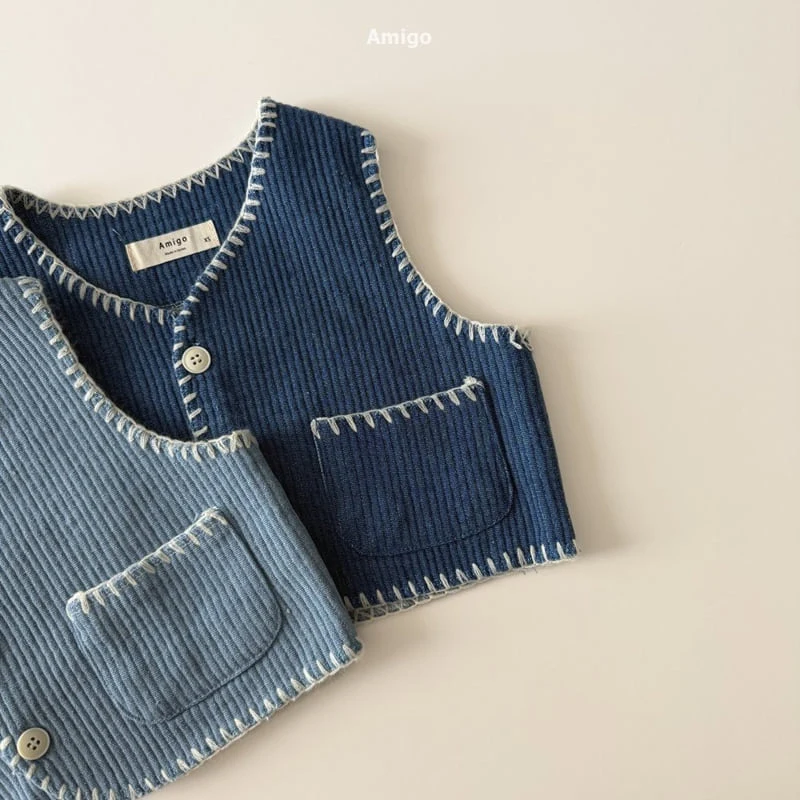 Amigo - Korean Baby Fashion - #babylifestyle - Denim Melo Vest - 6