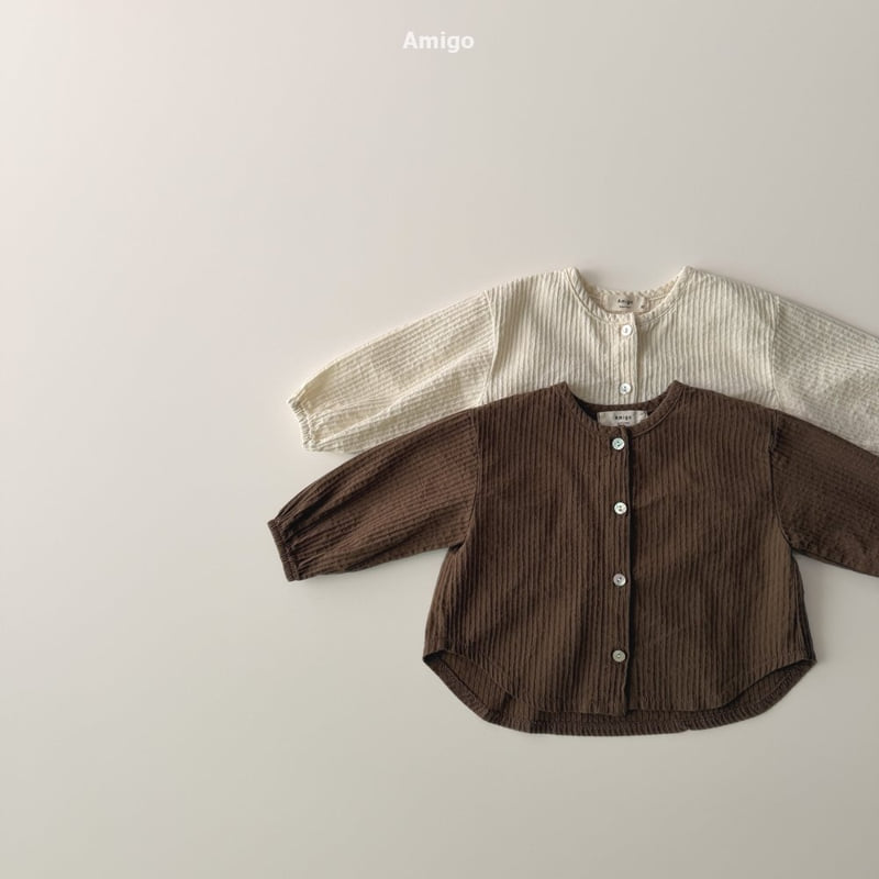 Amigo - Korean Baby Fashion - #babyoninstagram - Round Shirring Shirt - 6