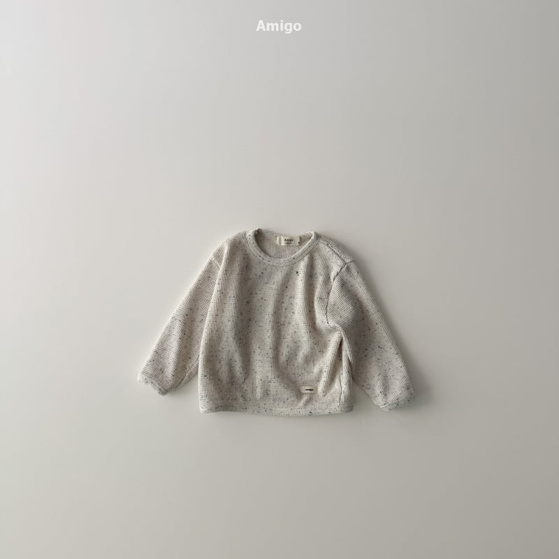 Amigo - Korean Baby Fashion - #babyoninstagram - Waffle Embroidery Tee - 2