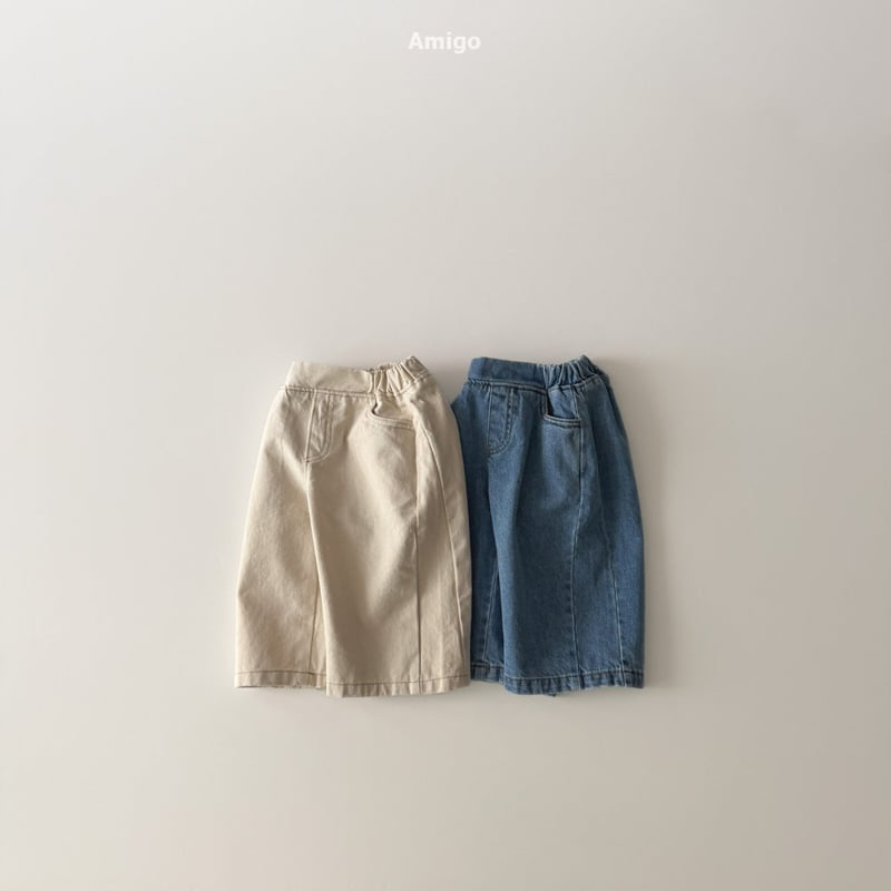 Amigo - Korean Baby Fashion - #babyoninstagram - Wide Denim Pants - 5