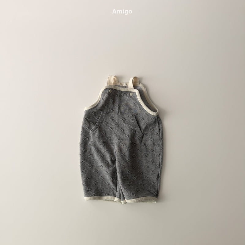 Amigo - Korean Baby Fashion - #babyoninstagram - Embossed Dot Overalls - 3