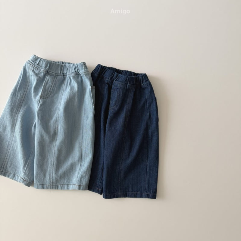Amigo - Korean Baby Fashion - #babyoninstagram - Panel Denim Pants - 8