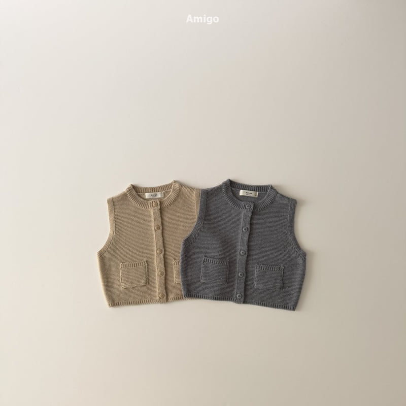 Amigo - Korean Baby Fashion - #babyoninstagram - Double-Knit Vest - 6