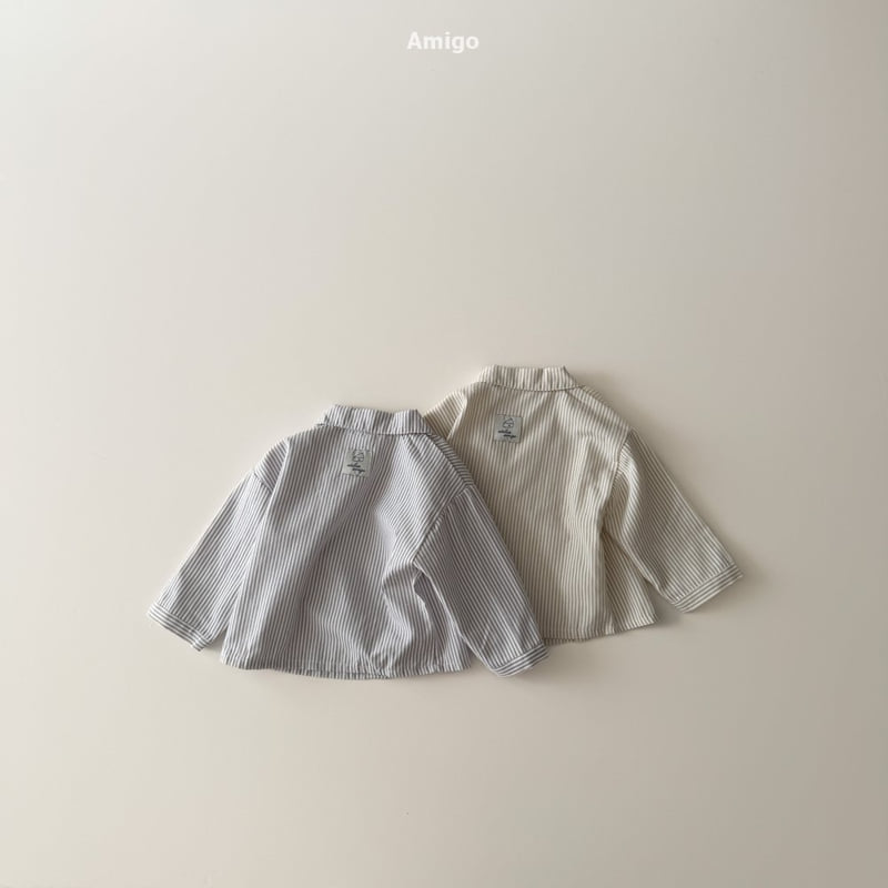 Amigo - Korean Baby Fashion - #babyootd - Stripe Shirt - 6
