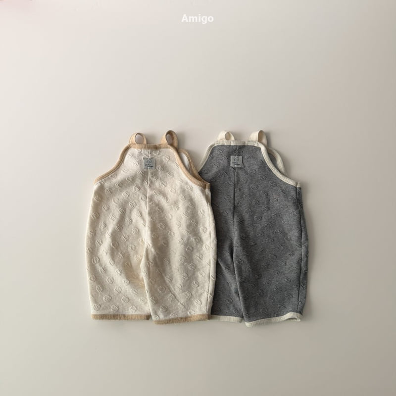 Amigo - Korean Baby Fashion - #babyoninstagram - Embossed Dot Overalls - 4
