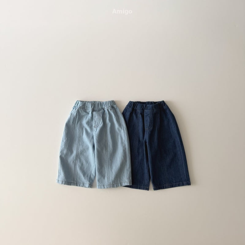 Amigo - Korean Baby Fashion - #babyootd - Panel Denim Pants - 9