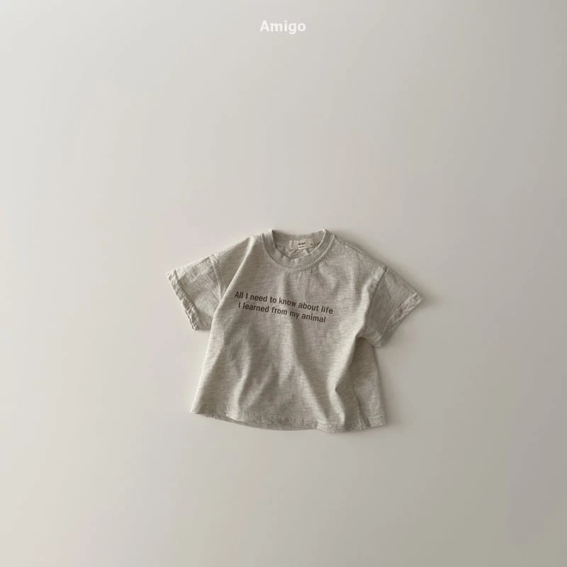 Amigo - Korean Baby Fashion - #babyoutfit - French Short Sleeve Tee - 6