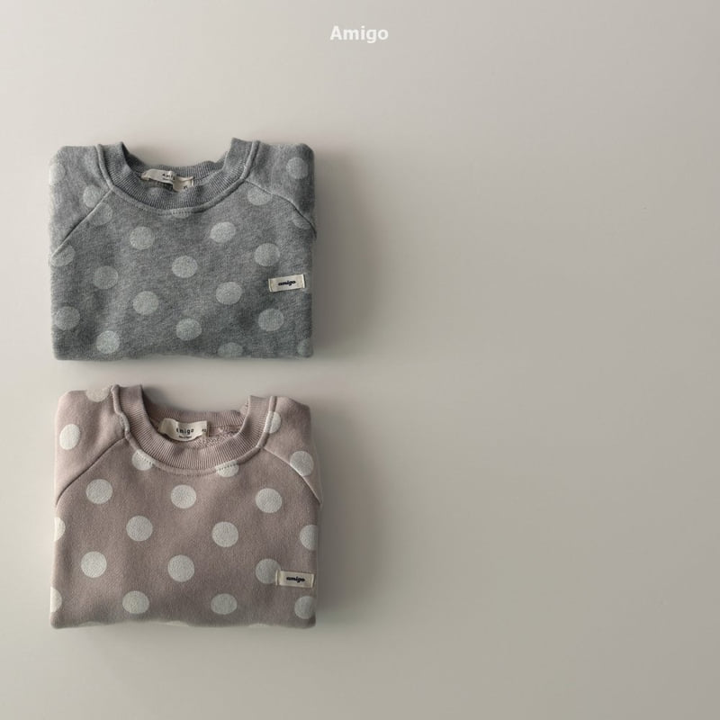 Amigo - Korean Baby Fashion - #babyoutfit - Dot Sweatshirt - 9