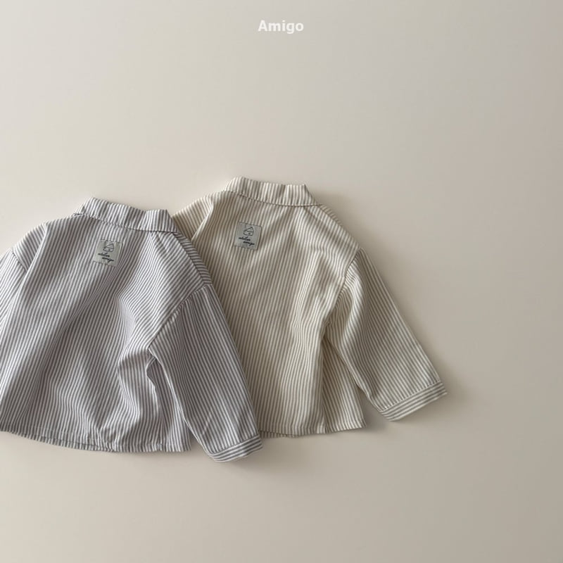 Amigo - Korean Baby Fashion - #babyoutfit - Stripe Shirt - 7