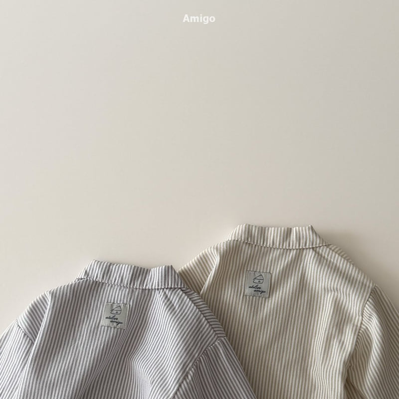Amigo - Korean Baby Fashion - #babyoutfit - Stripe Shirt - 8