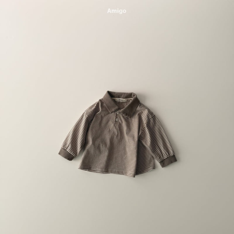 Amigo - Korean Baby Fashion - #babyoutfit - Cult Collar Tee - 3