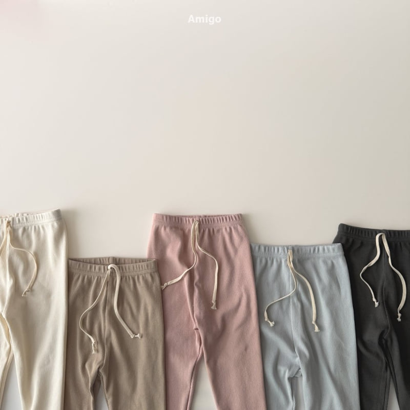 Amigo - Korean Baby Fashion - #babyoutfit - Heat Rib Leggings - 3