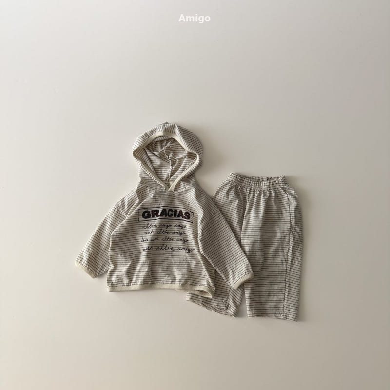 Amigo - Korean Baby Fashion - #babyoutfit - Pencil Stripe Hoodie - 10