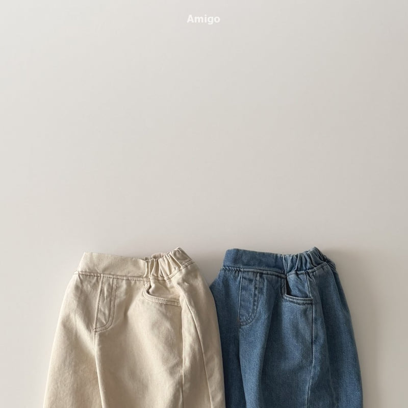 Amigo - Korean Baby Fashion - #babyoutfit - Wide Denim Pants - 7