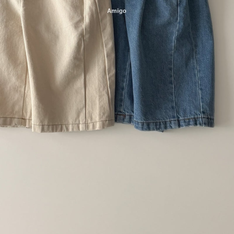 Amigo - Korean Baby Fashion - #babyoutfit - Wide Denim Pants - 8