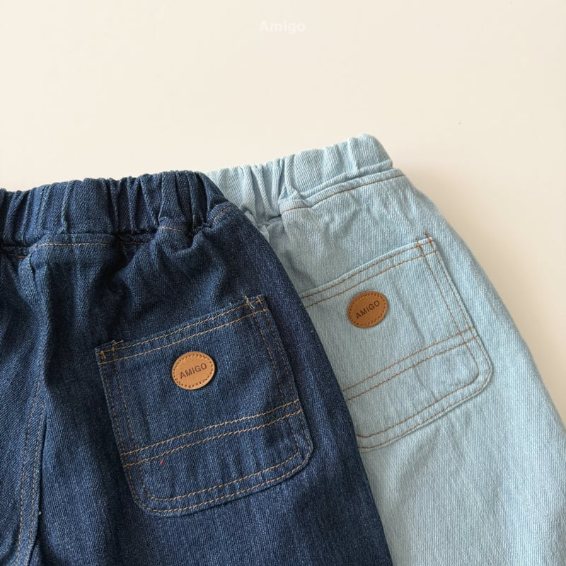 Amigo - Korean Baby Fashion - #babyoutfit - Panel Denim Pants - 10