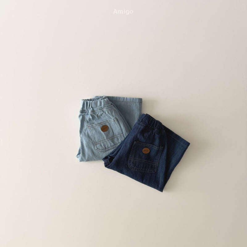 Amigo - Korean Baby Fashion - #babyoutfit - Panel Denim Pants - 11