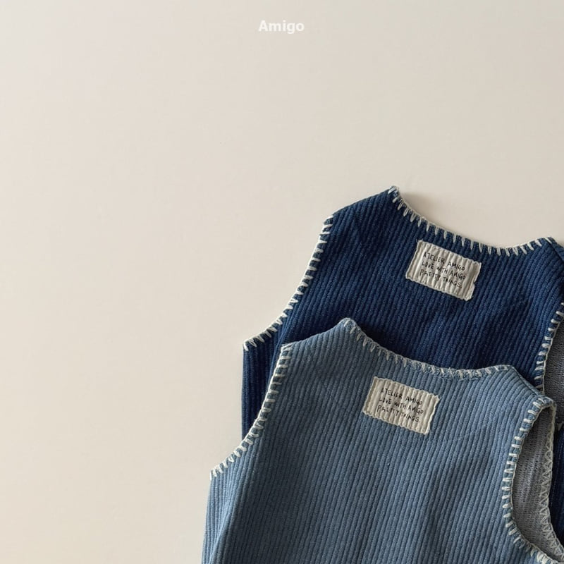 Amigo - Korean Baby Fashion - #babyoutfit - Denim Melo Vest - 10