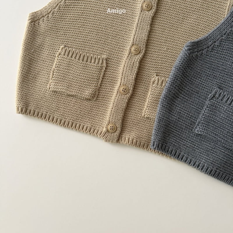 Amigo - Korean Baby Fashion - #babyoutfit - Double-Knit Vest - 8