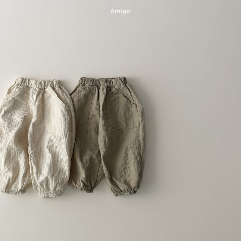 Amigo - Korean Baby Fashion - #babyoutfit - Pin-Tuck Natural Pants - 7