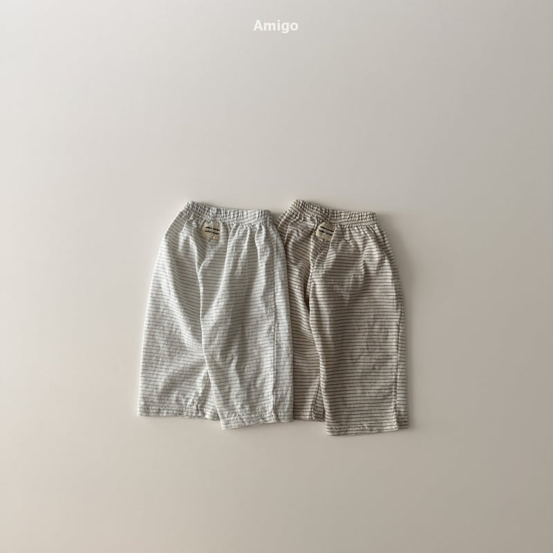 Amigo - Korean Baby Fashion - #babyoutfit - Slub Stripe Pants - 4