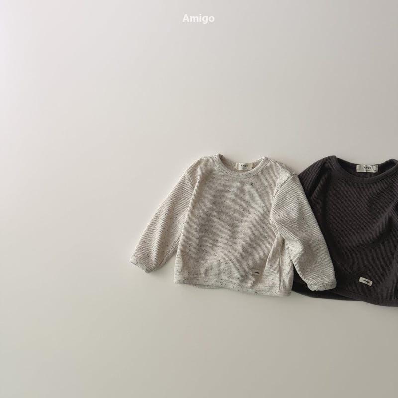 Amigo - Korean Baby Fashion - #babywear - Waffle Embroidery Tee - 6