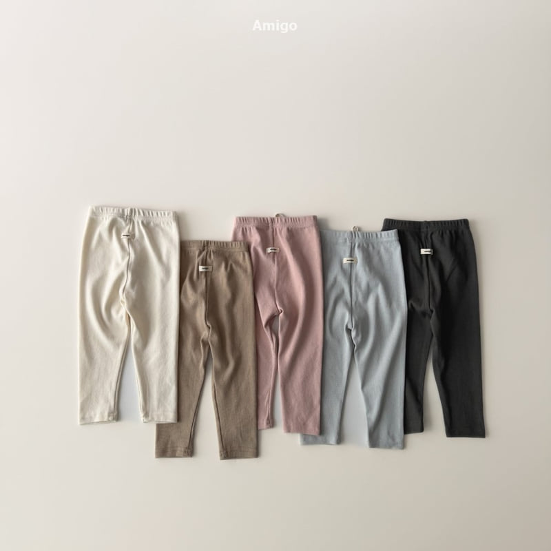 Amigo - Korean Baby Fashion - #babyoutfit - Heat Rib Leggings - 4