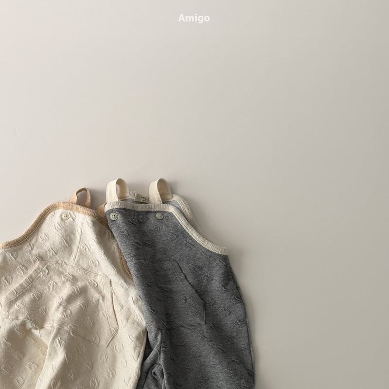 Amigo - Korean Baby Fashion - #babywear - Embossed Dot Overalls - 7