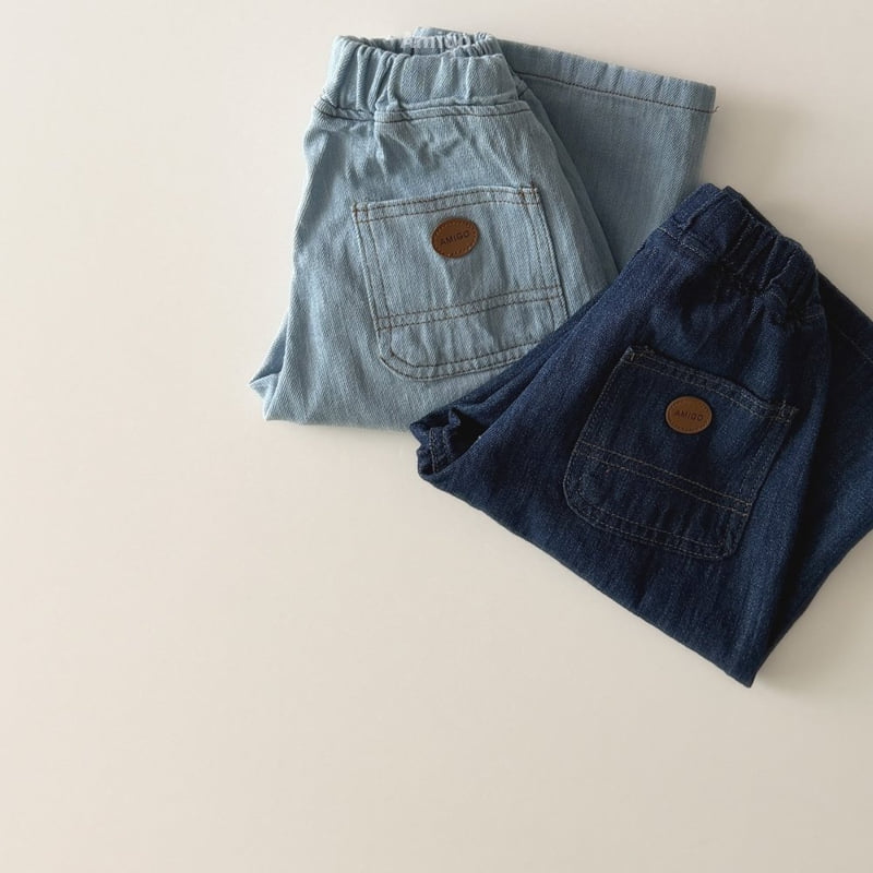 Amigo - Korean Baby Fashion - #babywear - Panel Denim Pants - 12