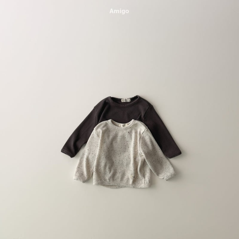 Amigo - Korean Baby Fashion - #onlinebabyboutique - Waffle Embroidery Tee - 7