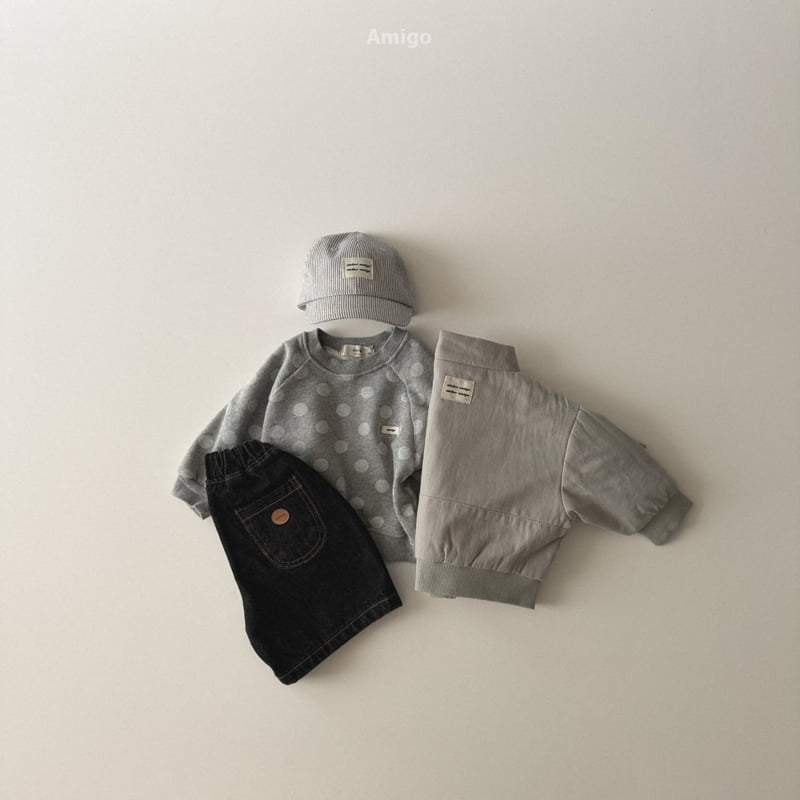 Amigo - Korean Baby Fashion - #onlinebabyboutique - Dot Sweatshirt - 12