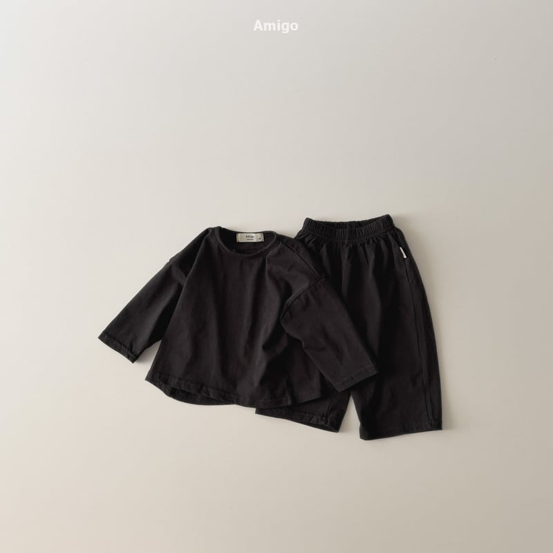 Amigo - Korean Baby Fashion - #onlinebabyboutique - Cotton Top Bottom Set - 11