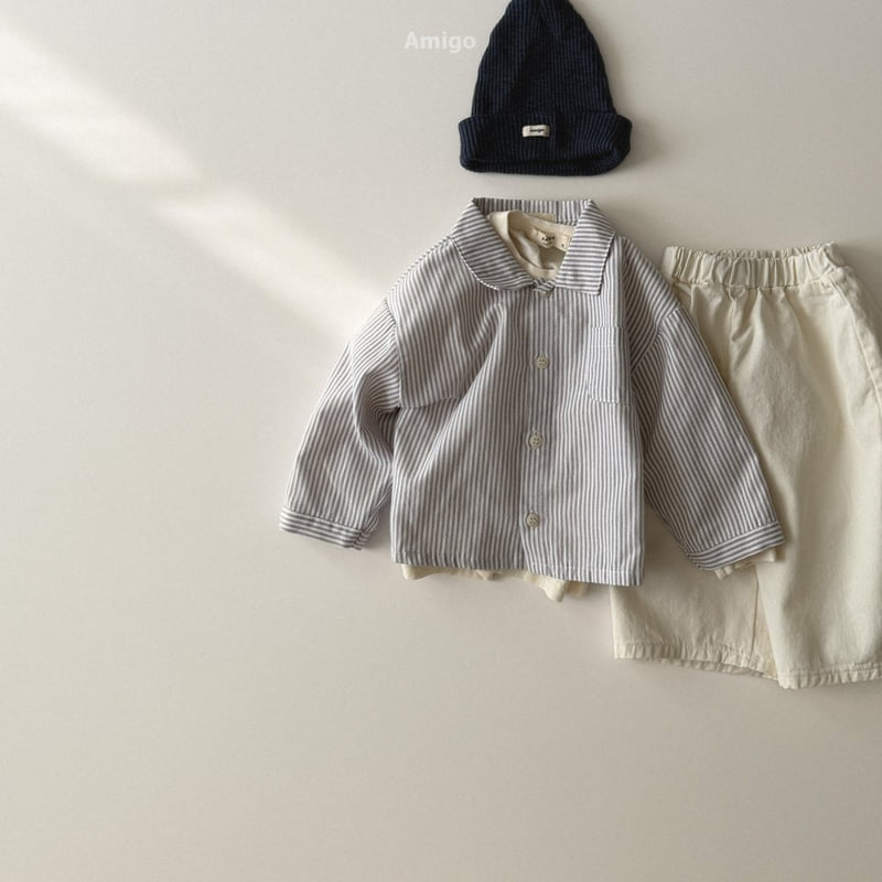 Amigo - Korean Baby Fashion - #onlinebabyboutique - Stripe Shirt - 10