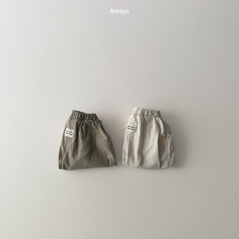 Amigo - Korean Baby Fashion - #onlinebabyboutique - Pin-Tuck Natural Pants - 9