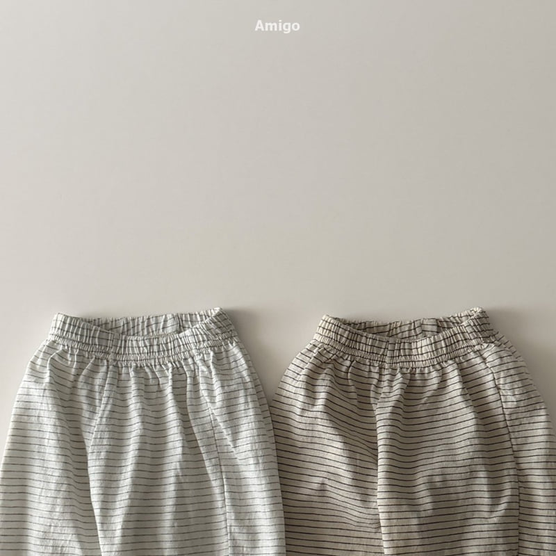 Amigo - Korean Baby Fashion - #onlinebabyboutique - Slub Stripe Pants - 6