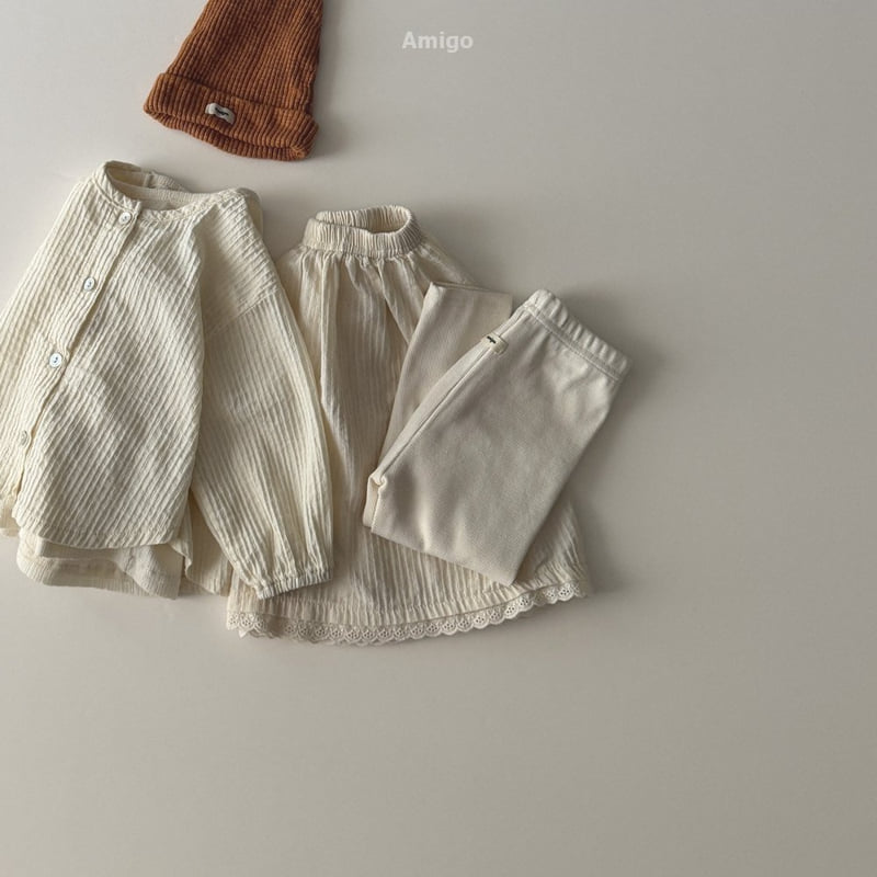 Amigo - Korean Baby Fashion - #onlinebabyshop - Round Shirring Shirt - 12