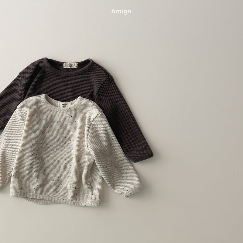 Amigo - Korean Baby Fashion - #onlinebabyshop - Waffle Embroidery Tee - 8