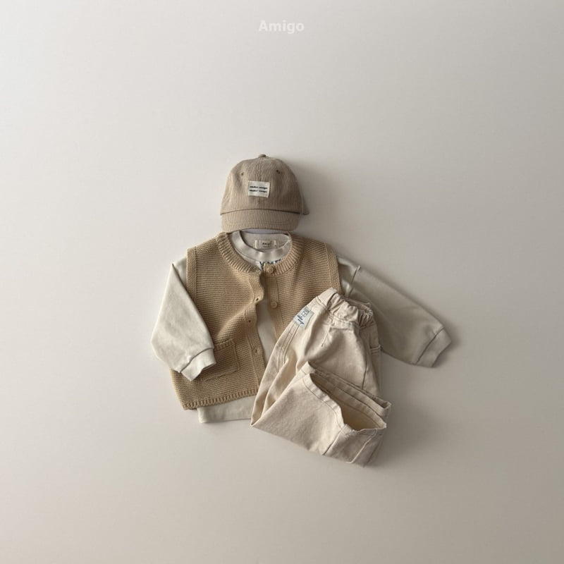 Amigo - Korean Baby Fashion - #onlinebabyshop - Double-Knit Vest - 12