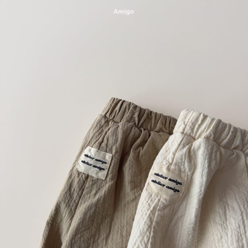 Amigo - Korean Baby Fashion - #onlinebabyshop - Pin-Tuck Natural Pants - 10