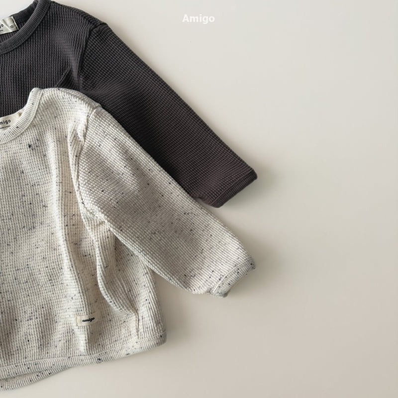 Amigo - Korean Baby Fashion - #smilingbaby - Waffle Embroidery Tee - 9