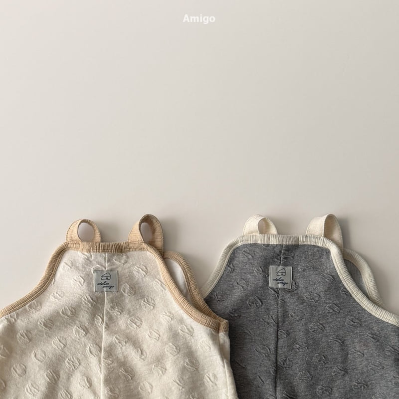 Amigo - Korean Baby Fashion - #smilingbaby - Embossed Dot Overalls - 10