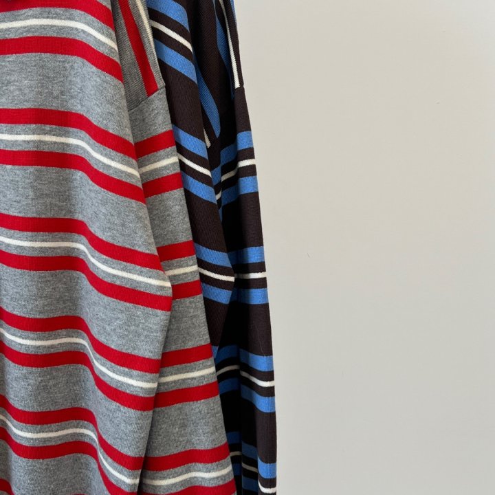 Another Avenue - Korean Women Fashion - #momslook - French Stripe Collar Knit - 2