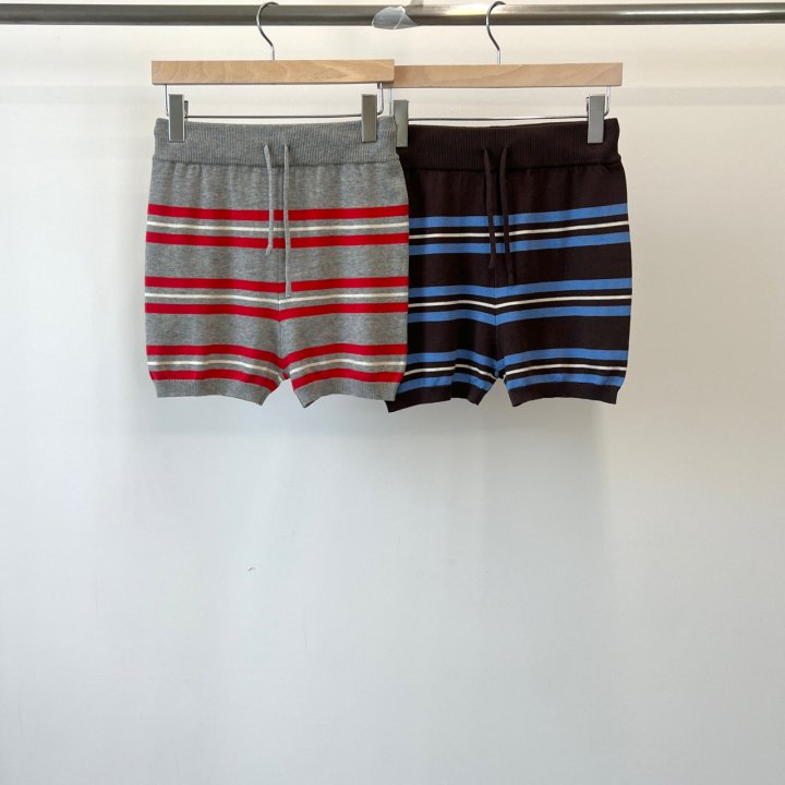 Another Avenue - Korean Women Fashion - #momslook - French Stripe Shorts