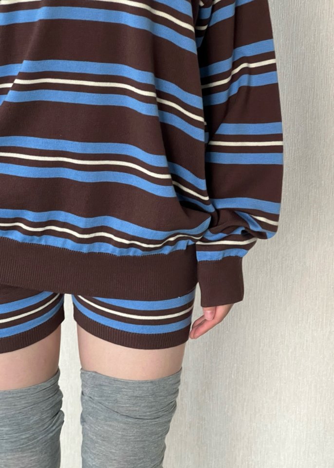Another Avenue - Korean Women Fashion - #momslook - French Stripe Shorts - 3