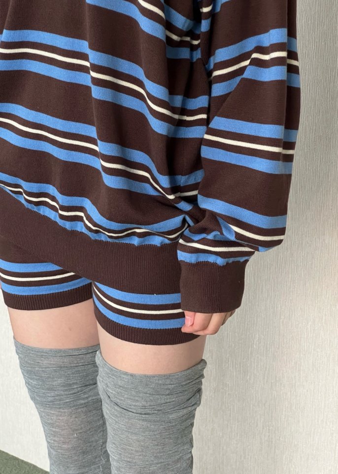 Another Avenue - Korean Women Fashion - #momslook - French Stripe Shorts - 5