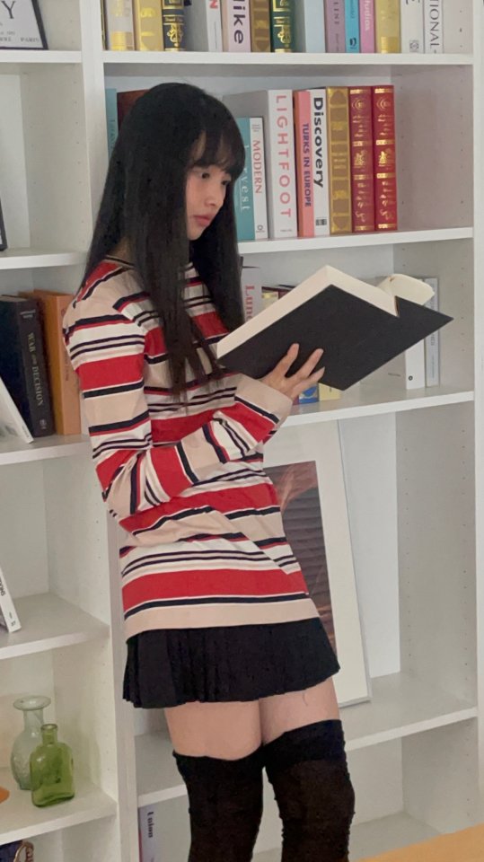 Another Avenue - Korean Women Fashion - #momslook - Miyu Stripe Tee - 10