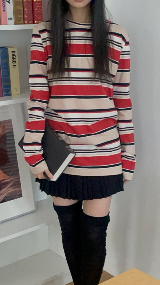 Another Avenue - Korean Women Fashion - #momslook - Miyu Stripe Tee - 12
