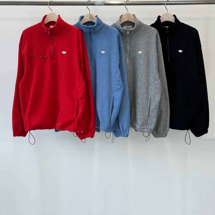 Another Avenue - Korean Women Fashion - #momslook - Terry Poly Half-Zip