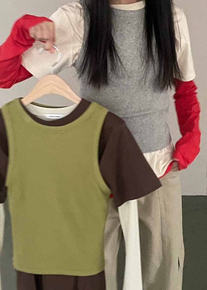 Another Avenue - Korean Women Fashion - #vintagekidsstyle - Nature Short Sleeve Tee - 11