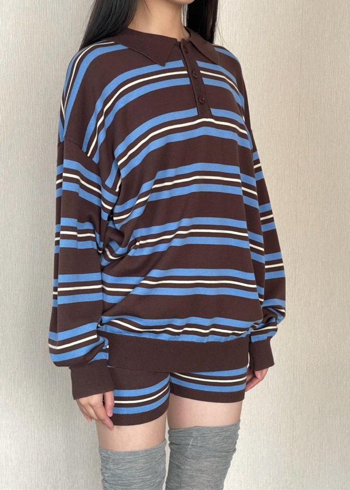 Another Avenue - Korean Women Fashion - #womensfashion - French Stripe Collar Knit - 9